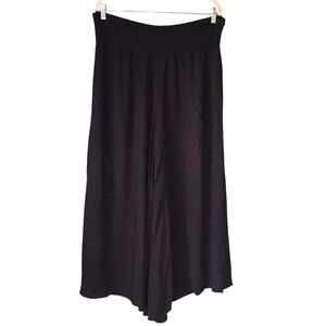 Vince Camuto Black Rayon Gauze Palazzo Pants